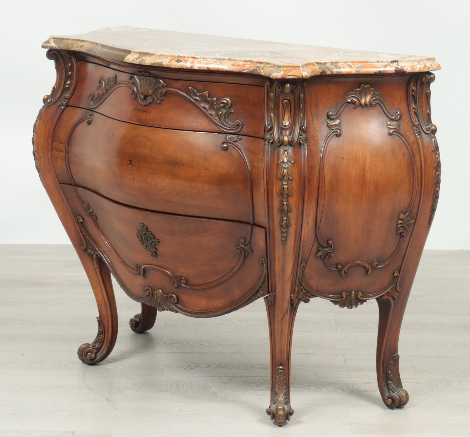 Rococo Style Walnut Commode - 2