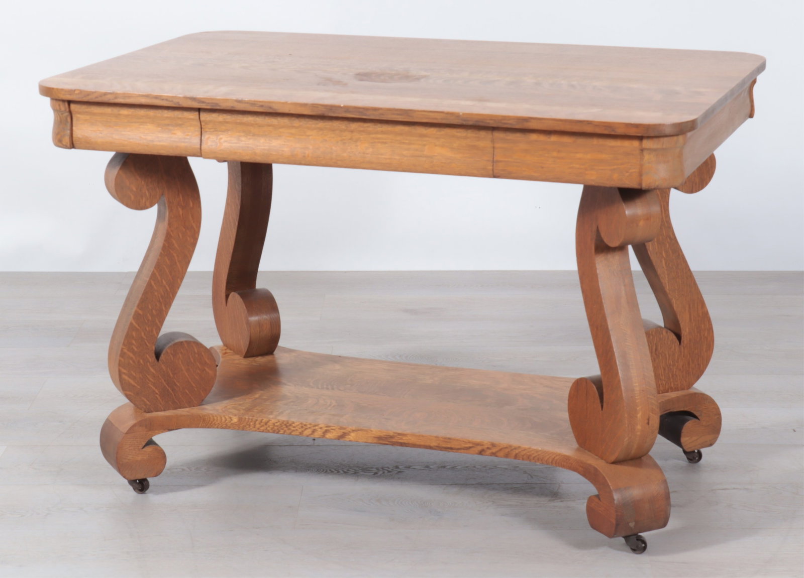 National Furniture, Oak Library Table, 19th C (1 of 7)