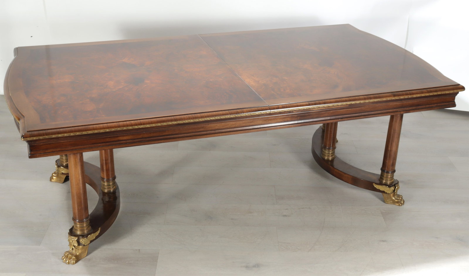 Empire Style Brass Mounted Mahogany Dining Table (1 of 8)