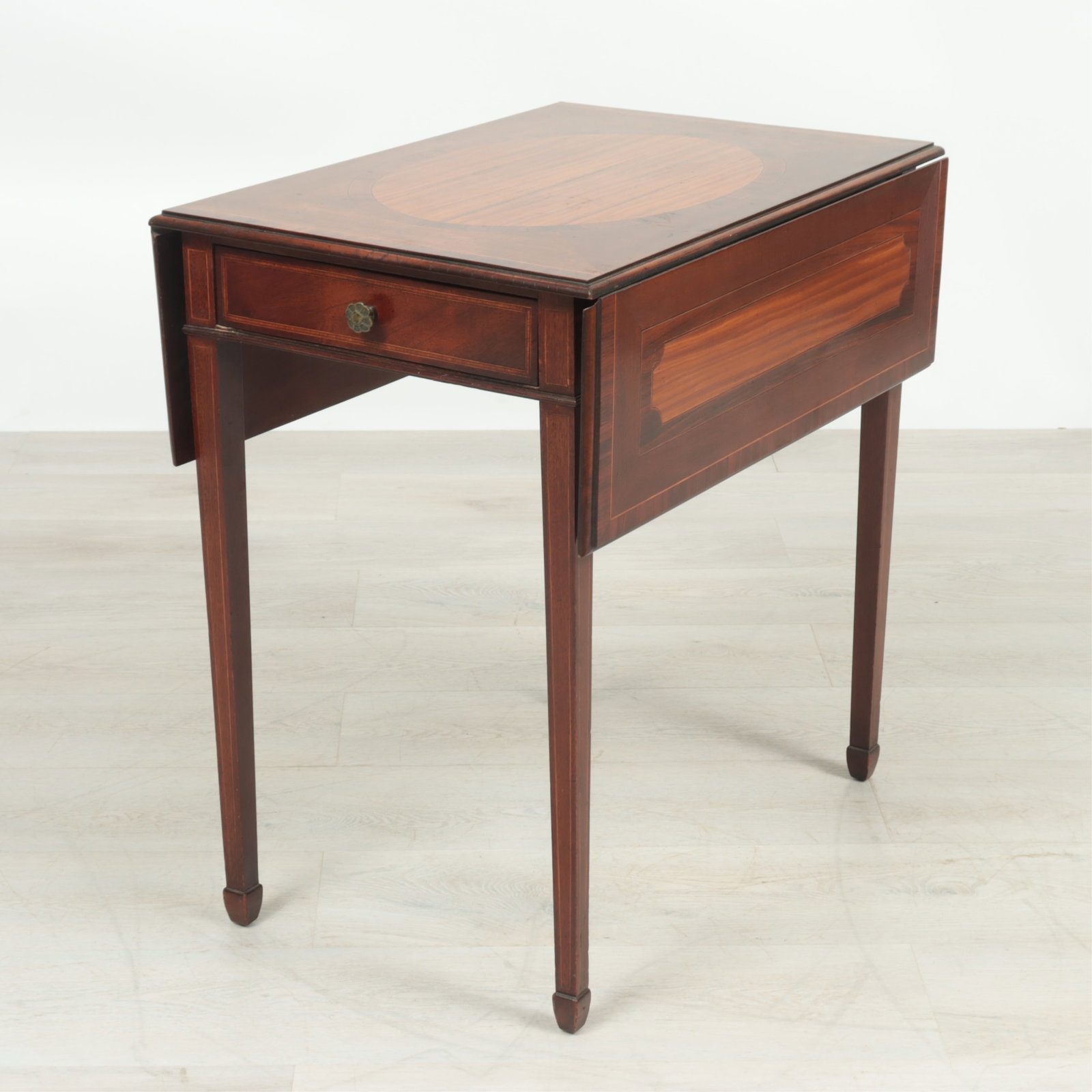 George III Style Inlaid Mahogany Pembroke Table (1 of 7)