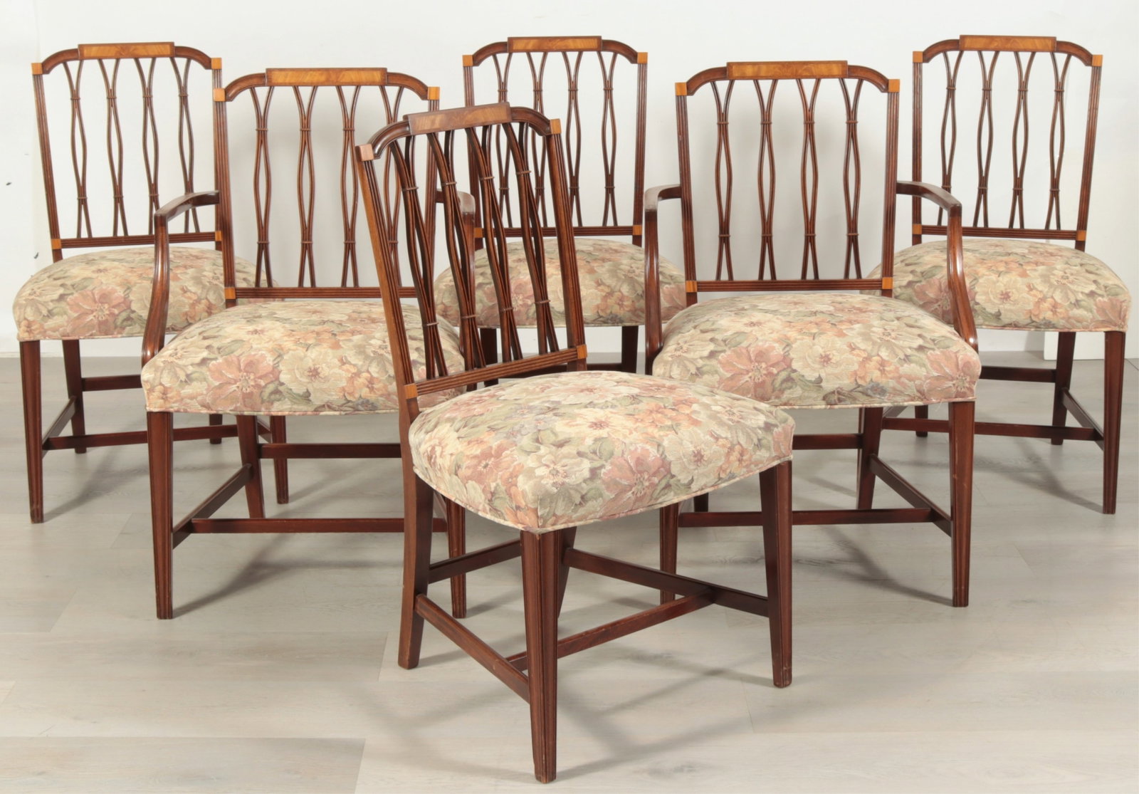 Set of 6 George III Style Mahogany Dining Chairs (1 of 7)