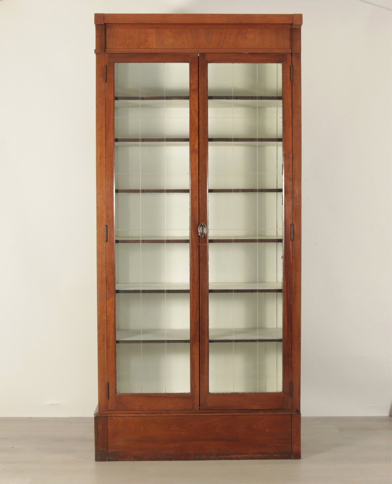 Classical Mahogany Display Cabinet: Classical Mahogany Display Cabinet Dimensions: 96.25" H x 44" W x 19.75" D Property from a Mount Vernon, NY estate.