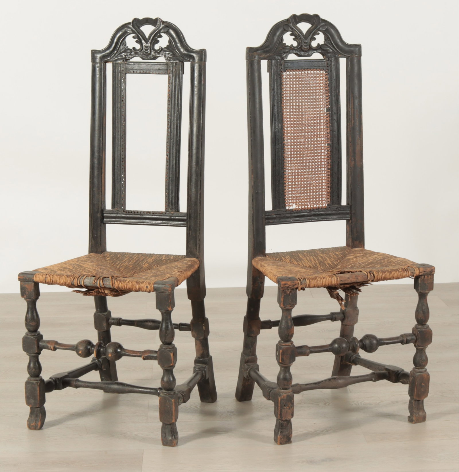 Pair of Boston William & Mary Side Chairs (1 of 11)