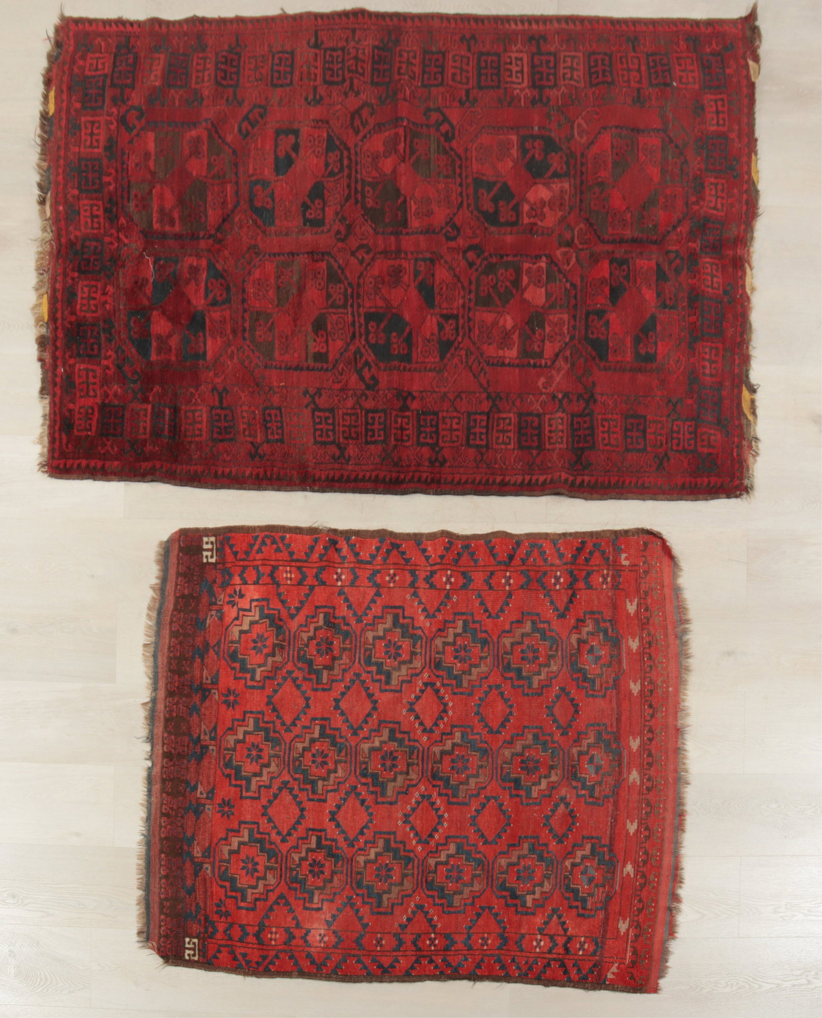 Two Turkmen Tribal Wool Rugs (1 of 11)