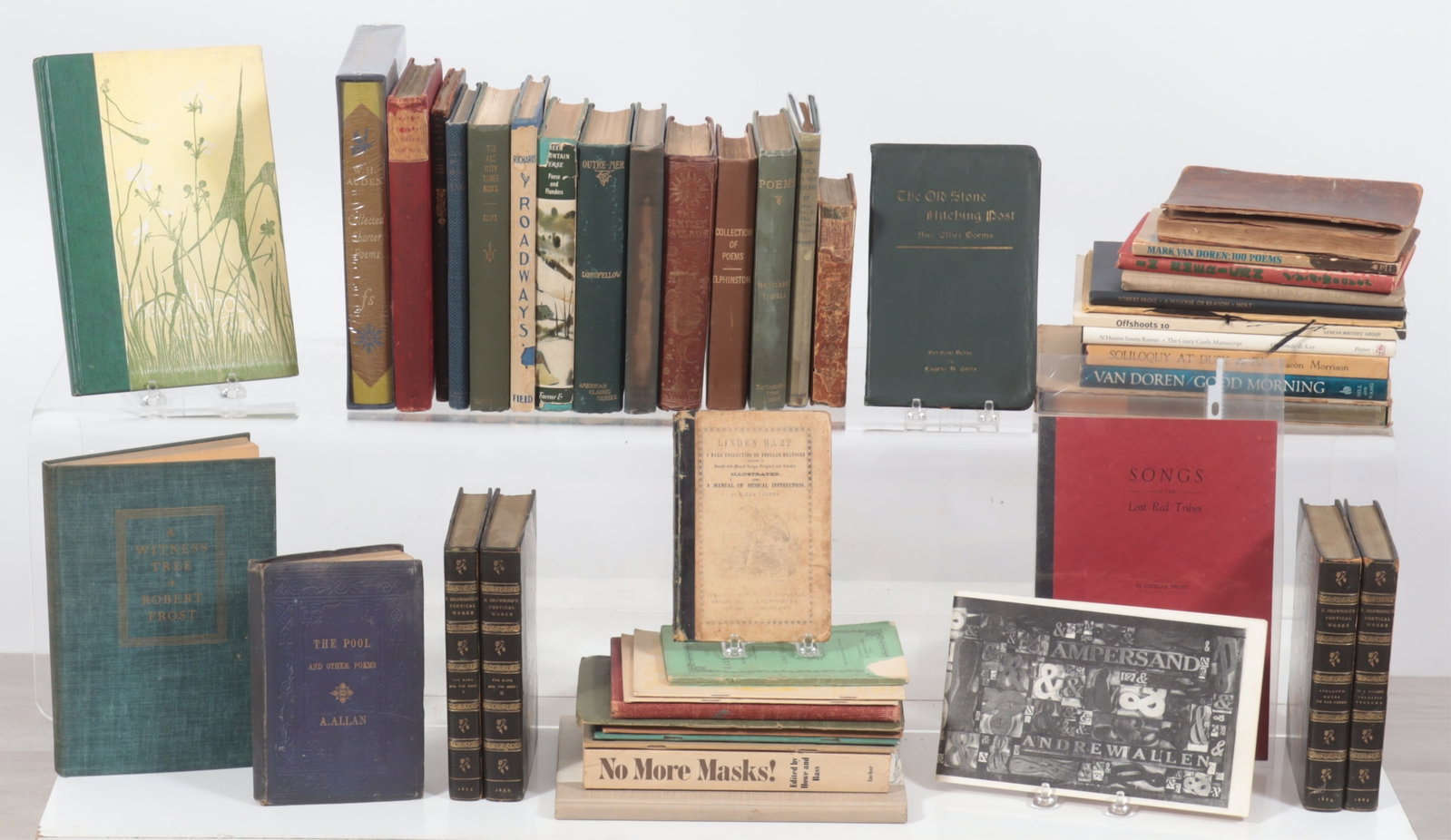 Lot of Poetry Books: Lot of Poetry Books, including James MAIDMENT, Scotch Elegiac Verses. Edinburgh: 1842. Octavo. Red cloth. Edition limited to 115 copies, this probably one of 25 'on large paper' and 45 others, mostly 