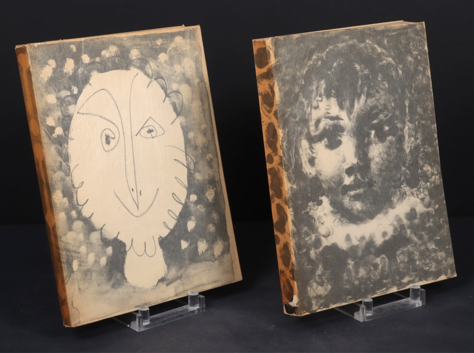 Fernand Mourlot - Picasso Lithographe Vol. I & II: Fernand Mourlot. Picasso Lithographe. Vol. I: 1919-1947, and Vol. II: 1947-1949. Publisher: Andre Sauret, Editions du Livre, Monte-Carlo. Dimensions: 13"H x 10" w Property from the Estate of Joyce Low