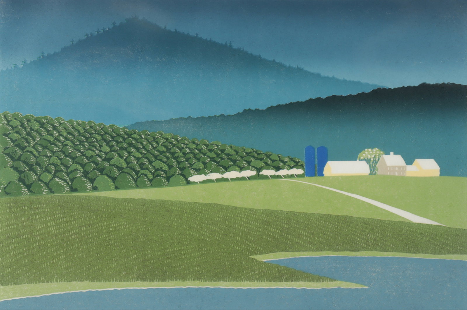 Sabra Field - Spring Corn - Woodblock (1 of 10)