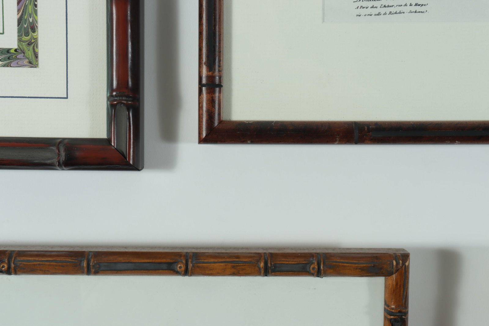 7 Framed Rose Botanicals - Bamboo Styled frames - 12