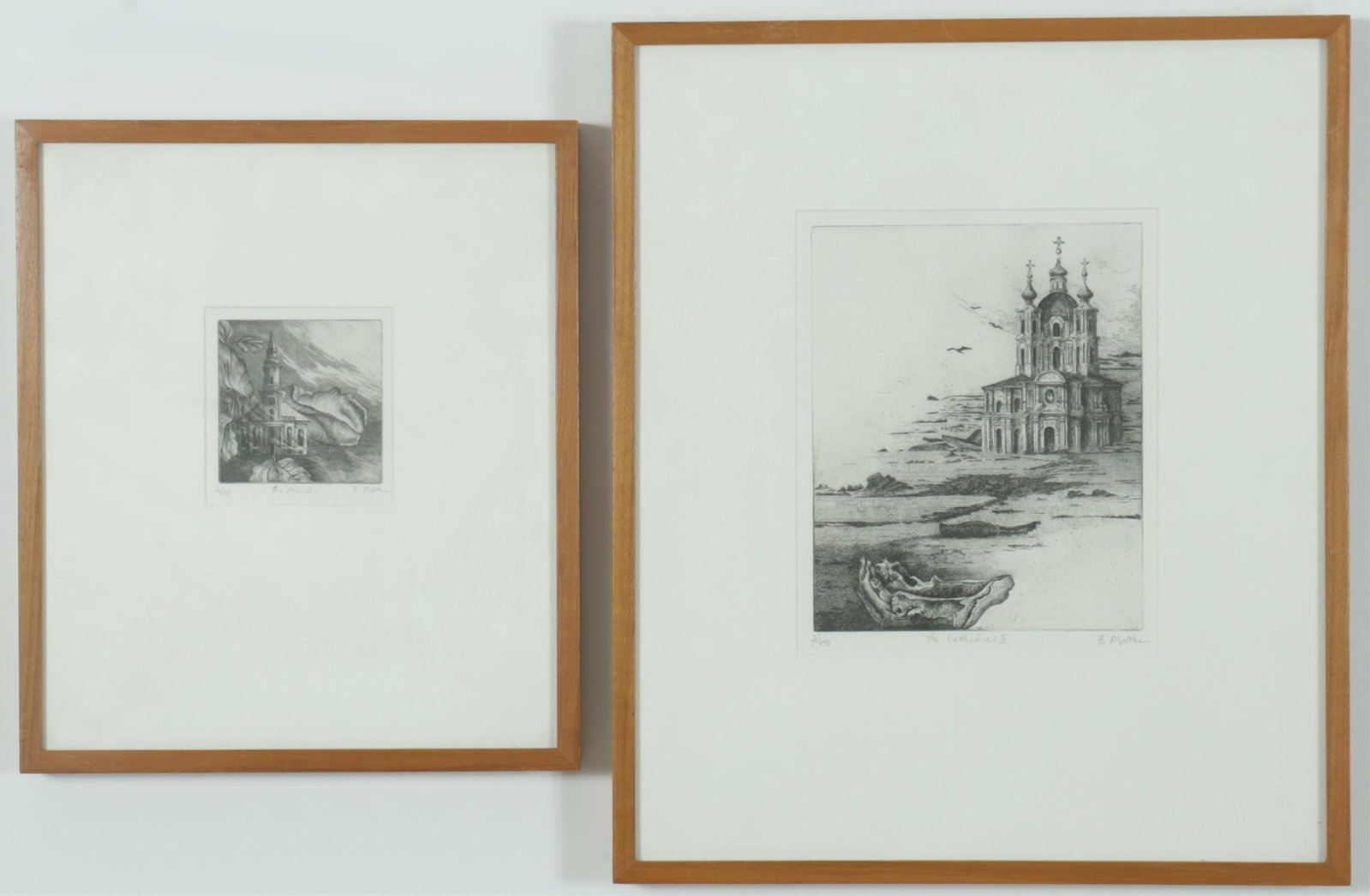 Berta Moltke - Two Surrealist Engravings (1 of 7)