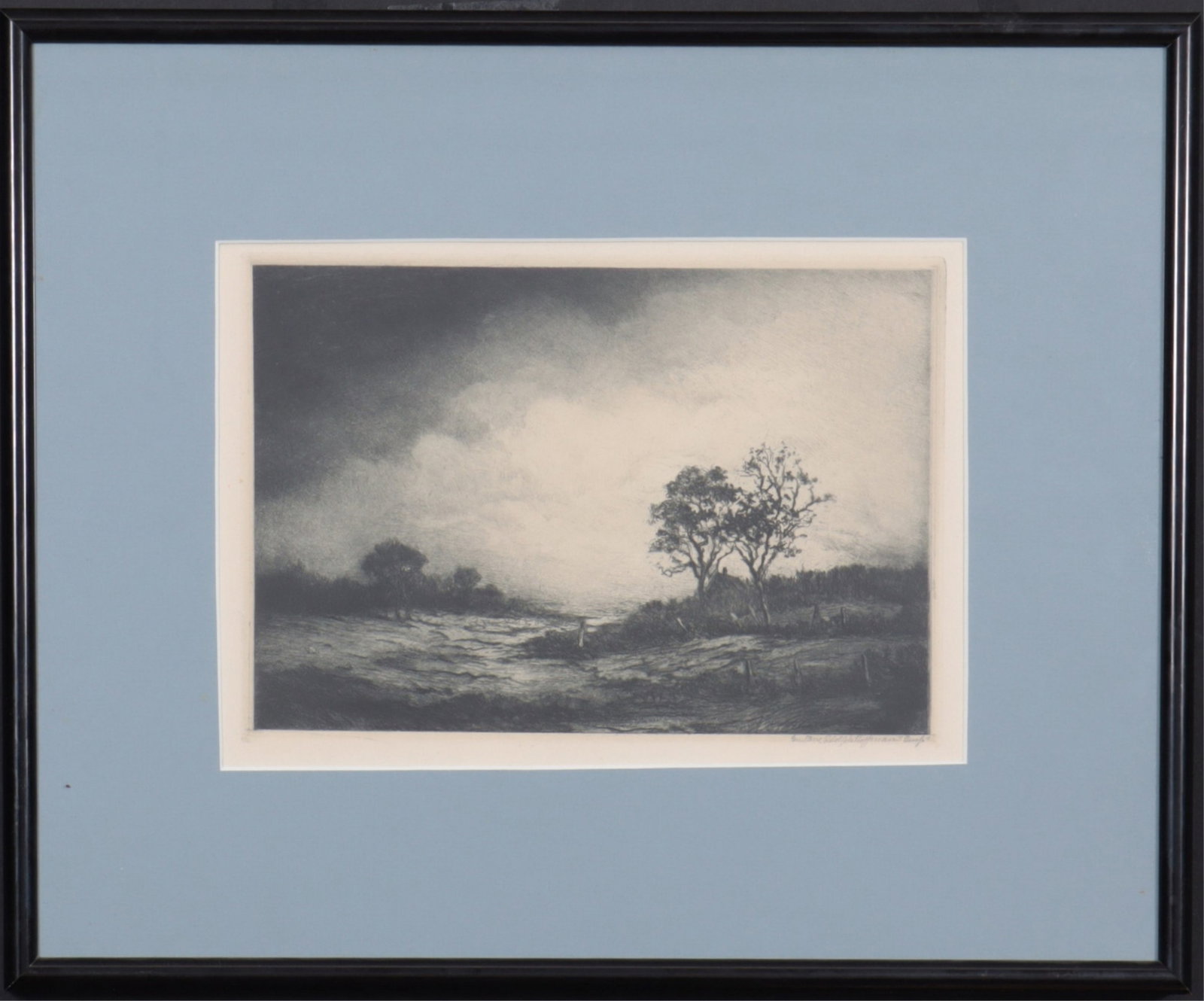 Gustave Adolph Hoffman - White Cloud, Etching - 2