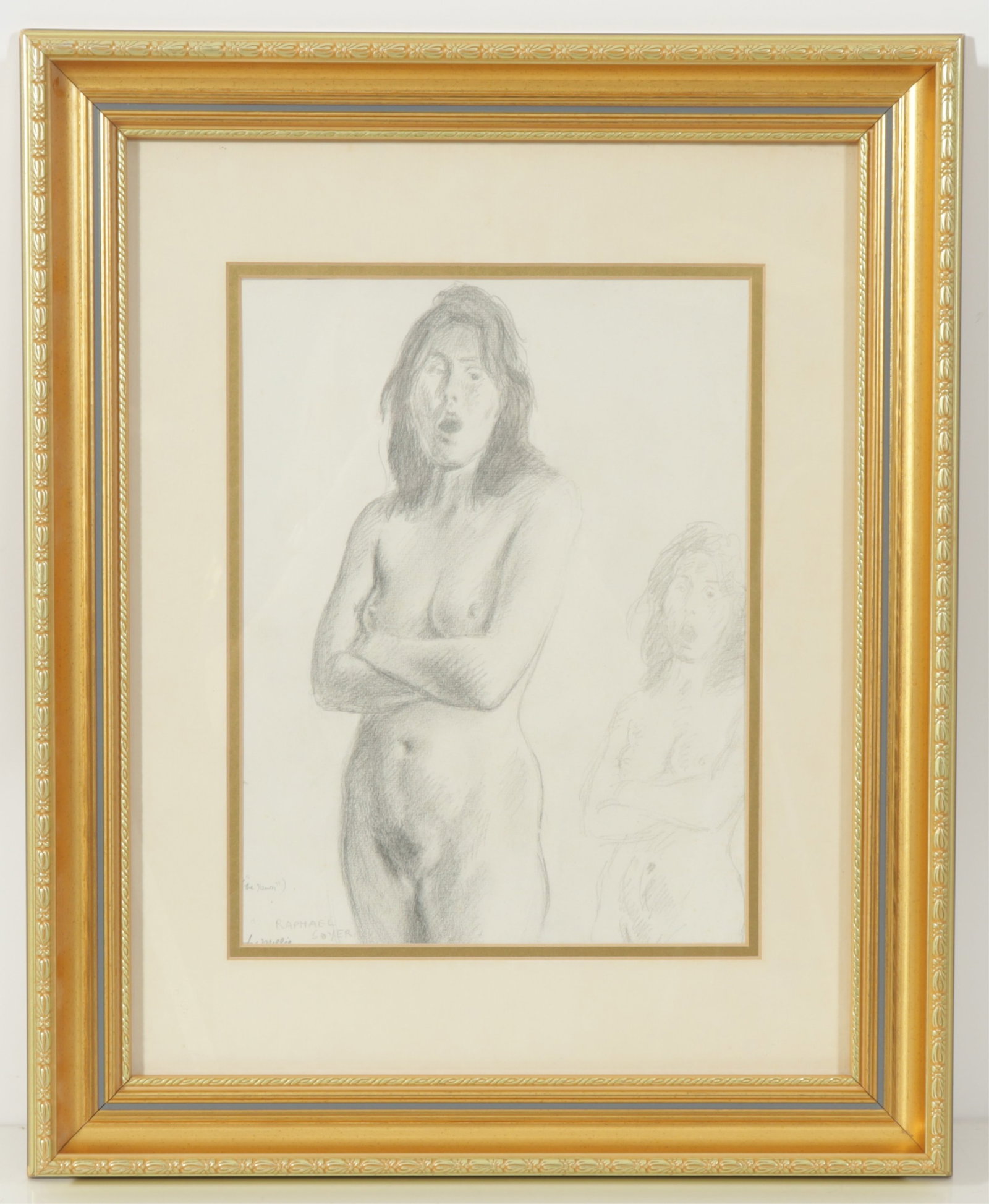 Raphael Soyer - "The Yawn" Graphite Study - 2