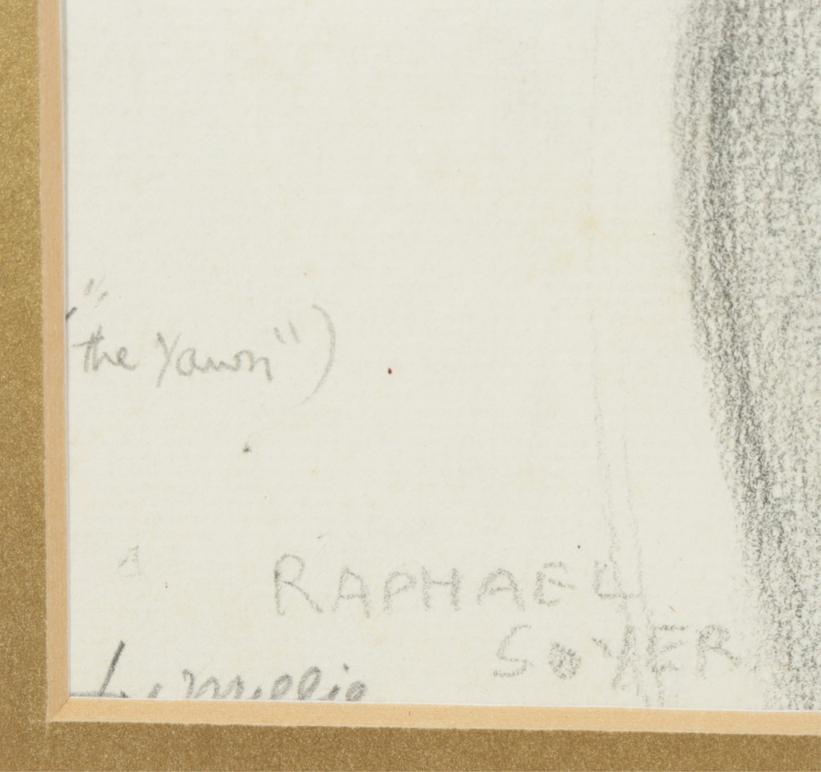 Raphael Soyer - "The Yawn" Graphite Study - 7