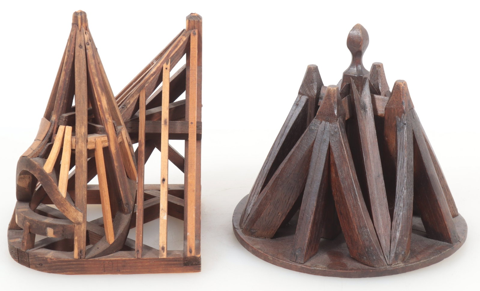 Two French Wooden Architectural Roof Models (1 of 6)