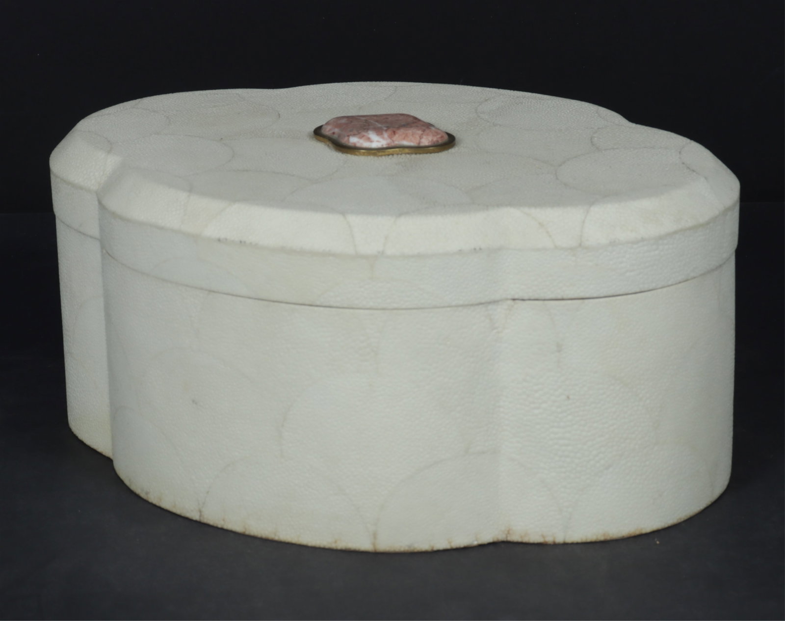 R&Y Augousti Style Marble Mounted Shagreen Box (1 of 7)