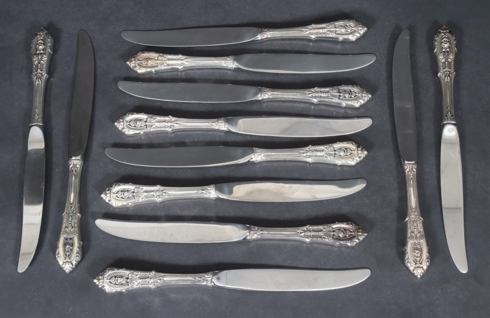 Wallace Sterling Silver Rose Point Flatware Set - 3