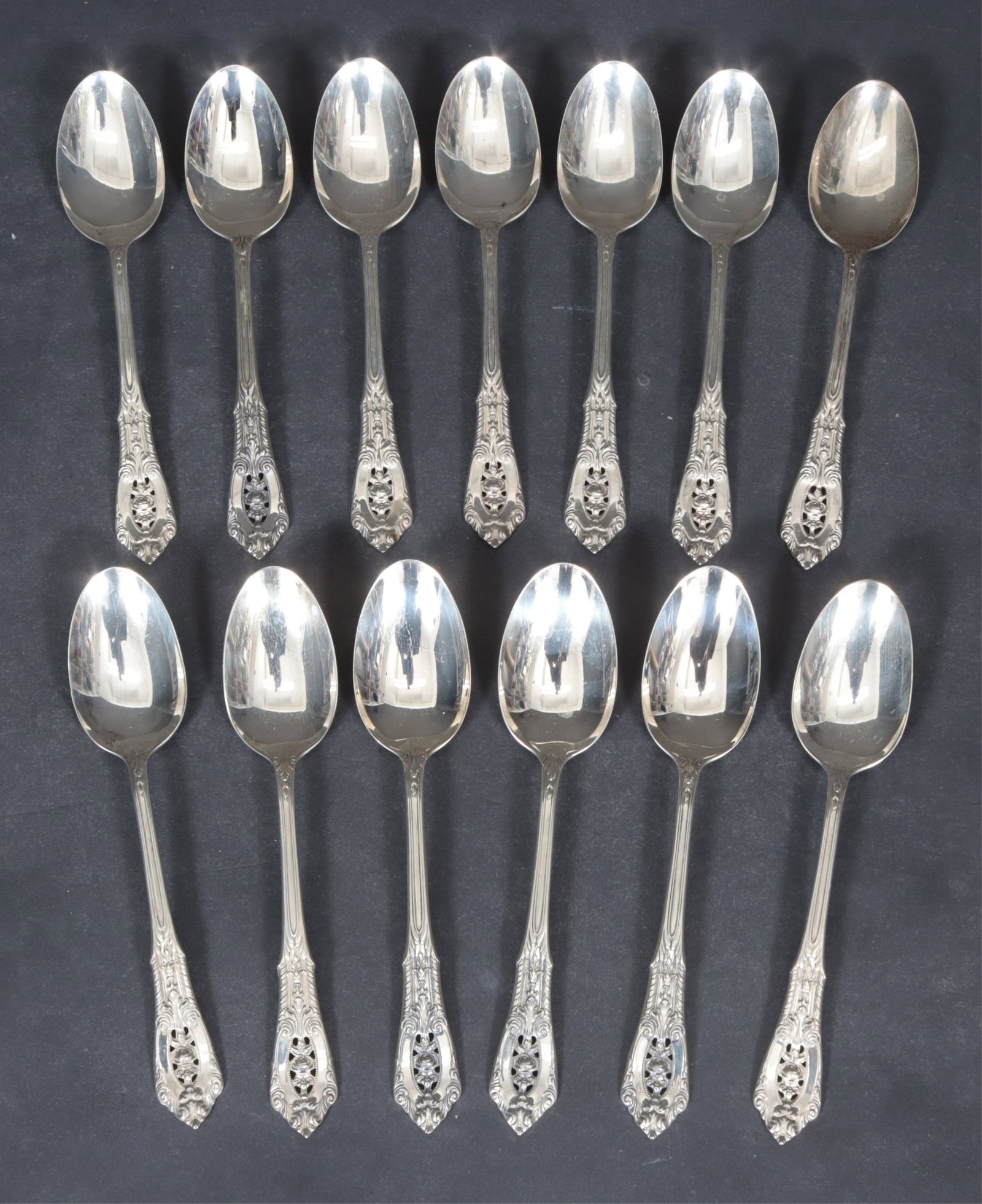 Wallace Sterling Silver Rose Point Flatware Set - 4