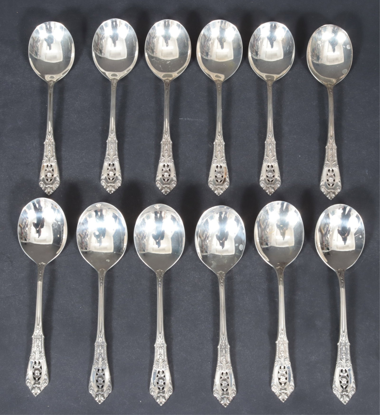 Wallace Sterling Silver Rose Point Flatware Set - 6