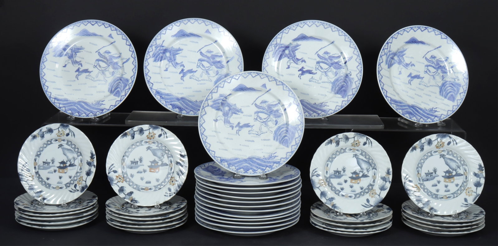 Chinese Export Blue & White Porcelain Plates (1 of 11)