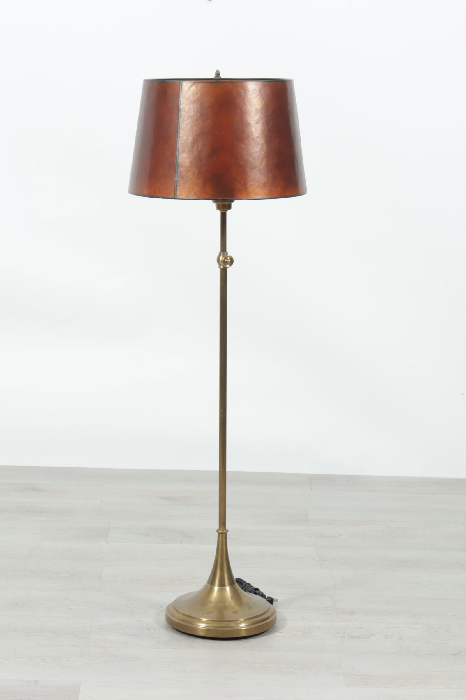 Industrial Style Adjustable Brass Floor Lamp (1 of 5)