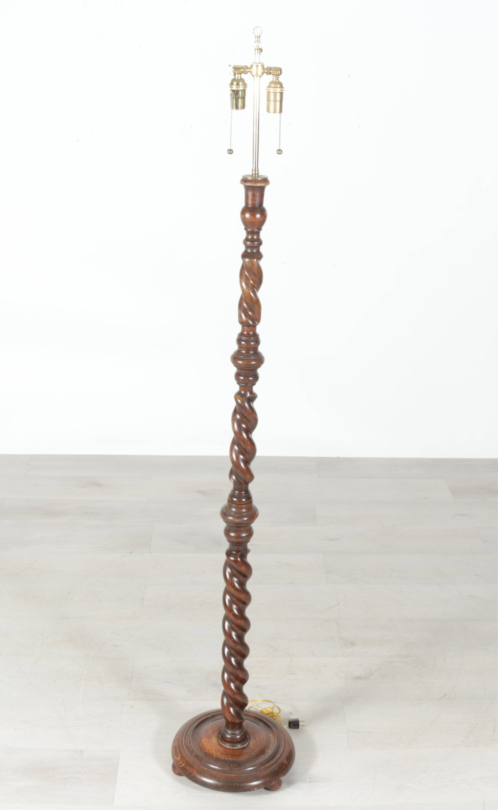 Barley Twist Walnut Floor Lamp (1 of 10)
