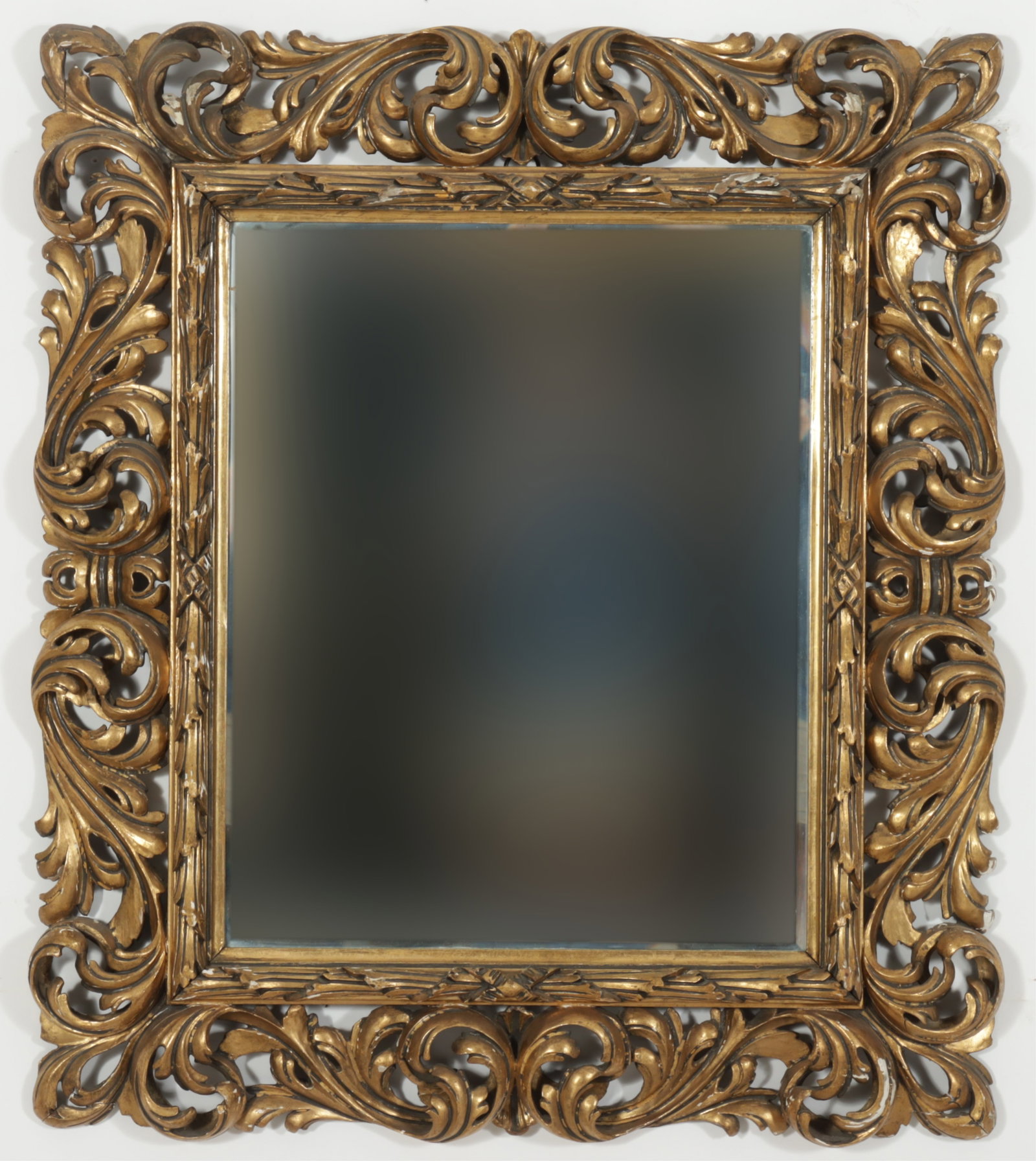 Rococo Style Carved Gilt Wood Mirror (1 of 10)
