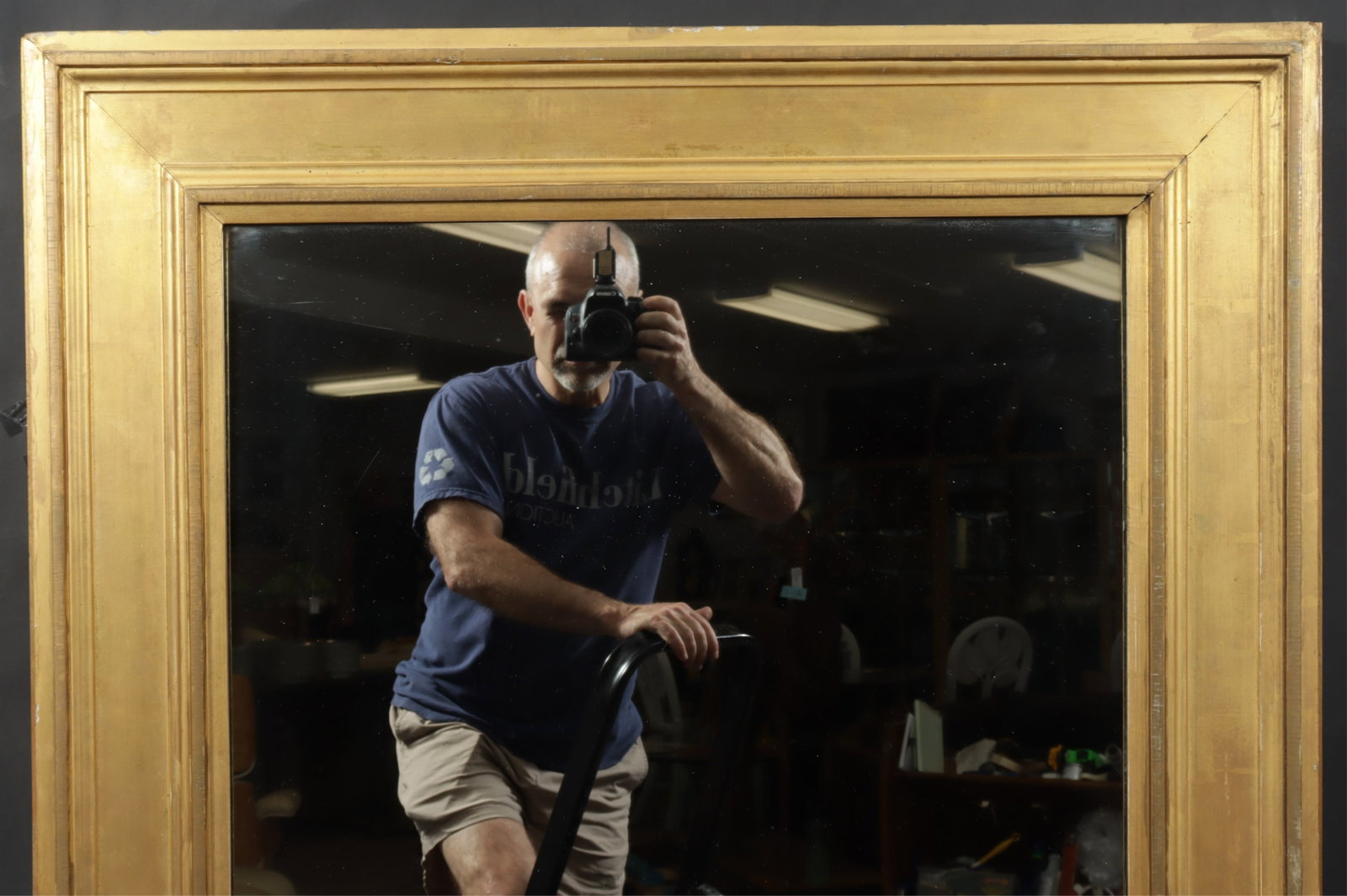 Gilt Wood Rectangular Mirror - 2