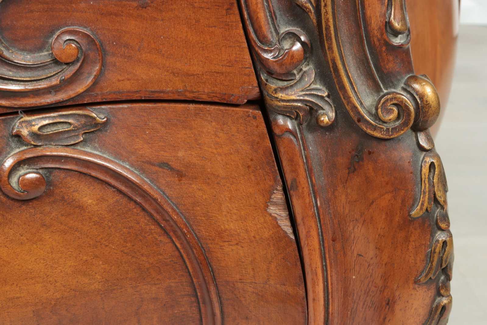 Rococo Style Walnut Commode - 13