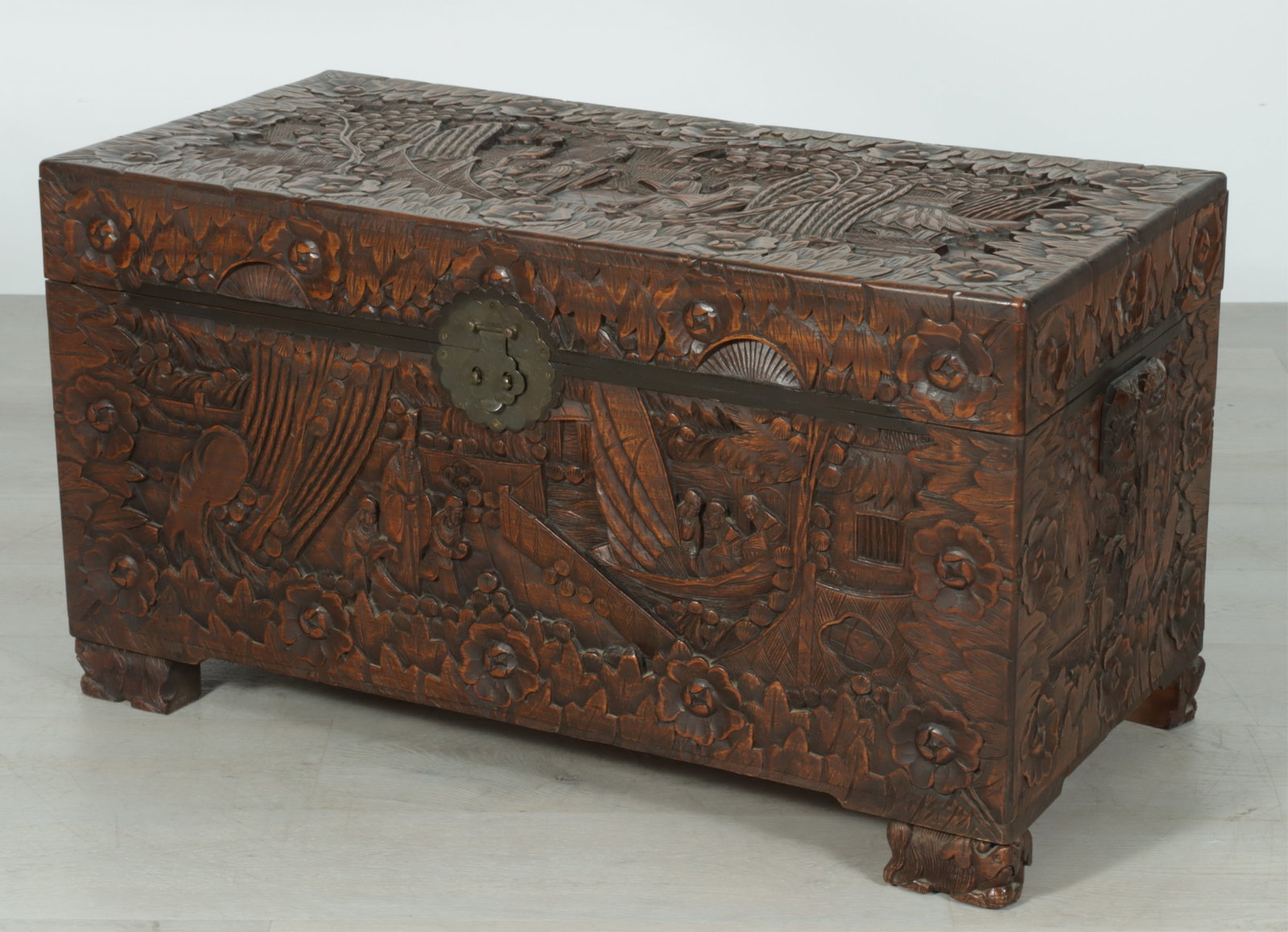 Chinese Camphorwood Carved Chest (1 of 10)