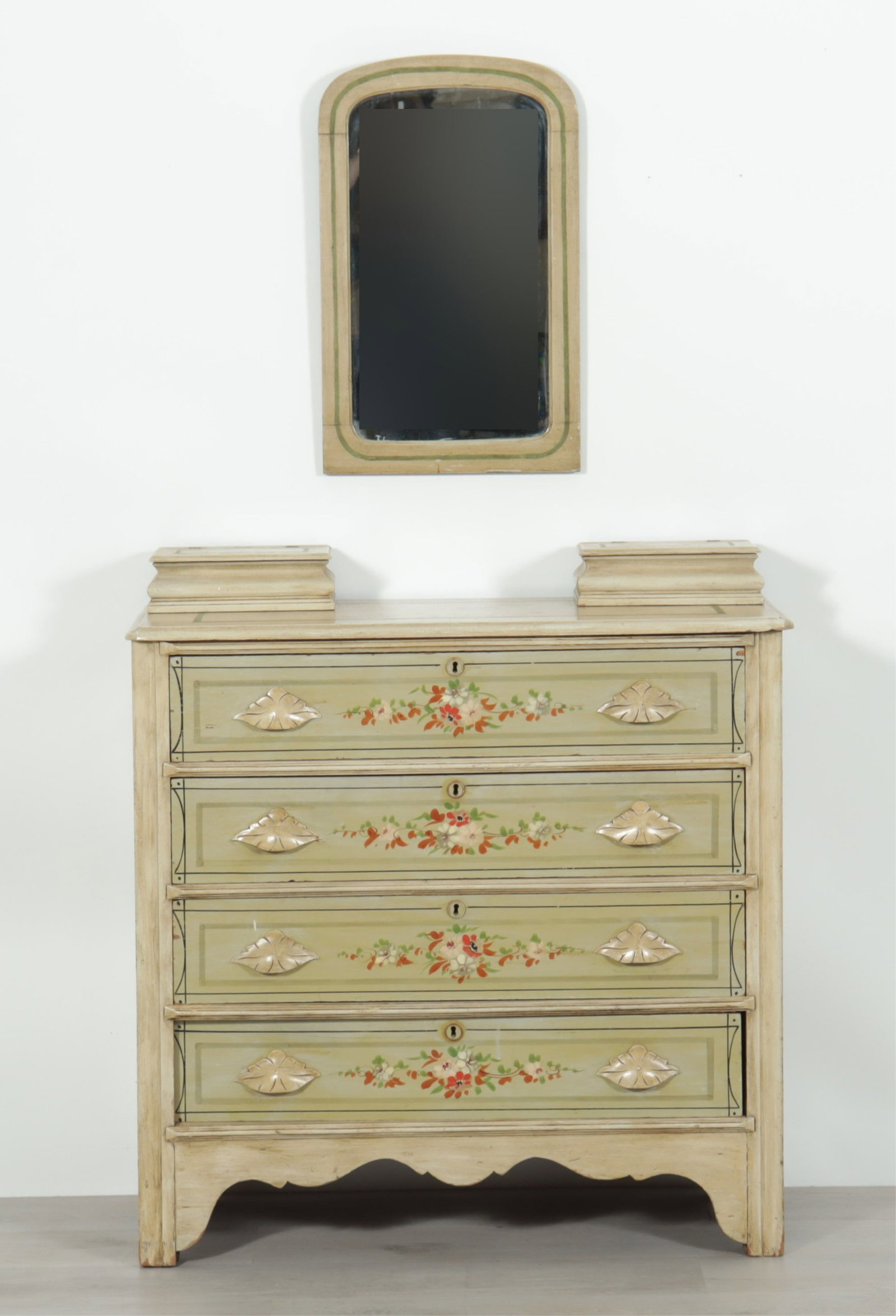 American Polychrome & Painted Dresser, Mirror (1 of 18)