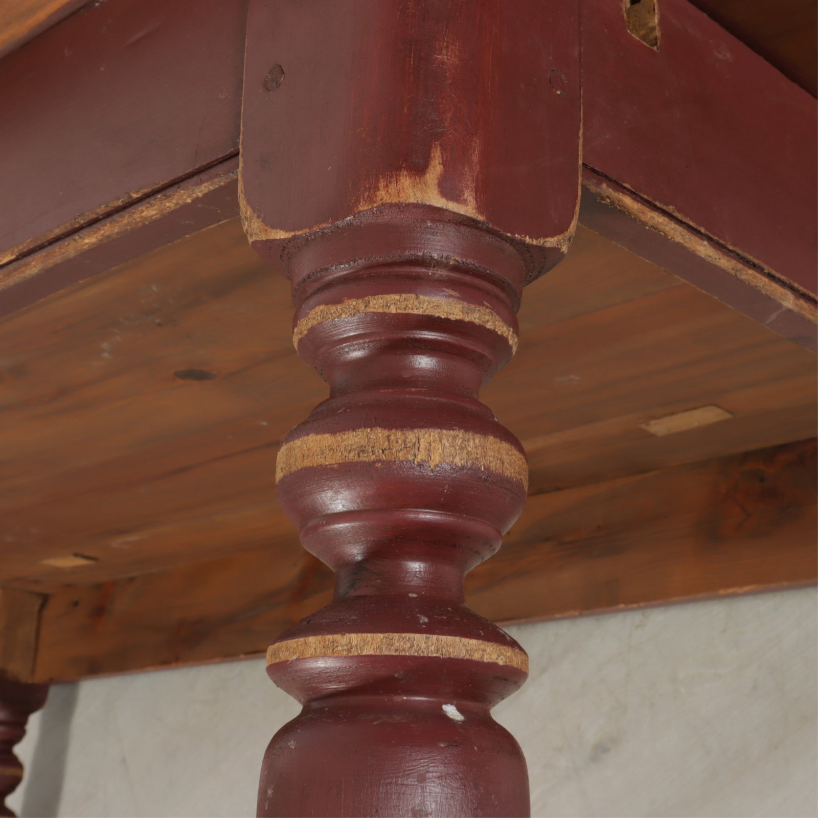 Country Painted Pine Dining Table - 8