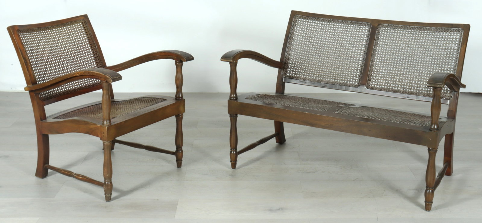 British Colonial Style Settee and Chair (1 of 12)