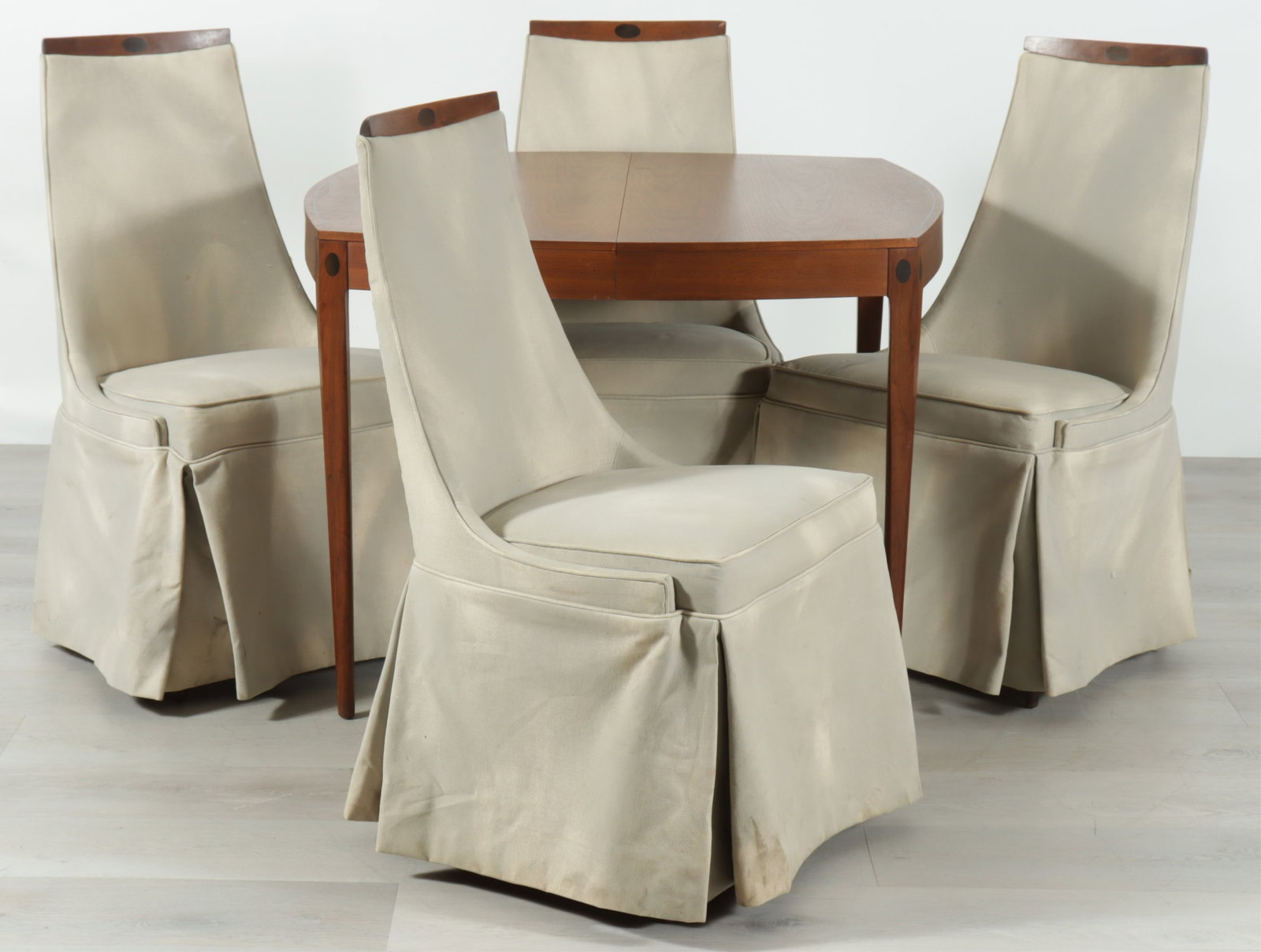Kipp Stewart Inlaid Walnut Dining Table & Chairs (1 of 16)