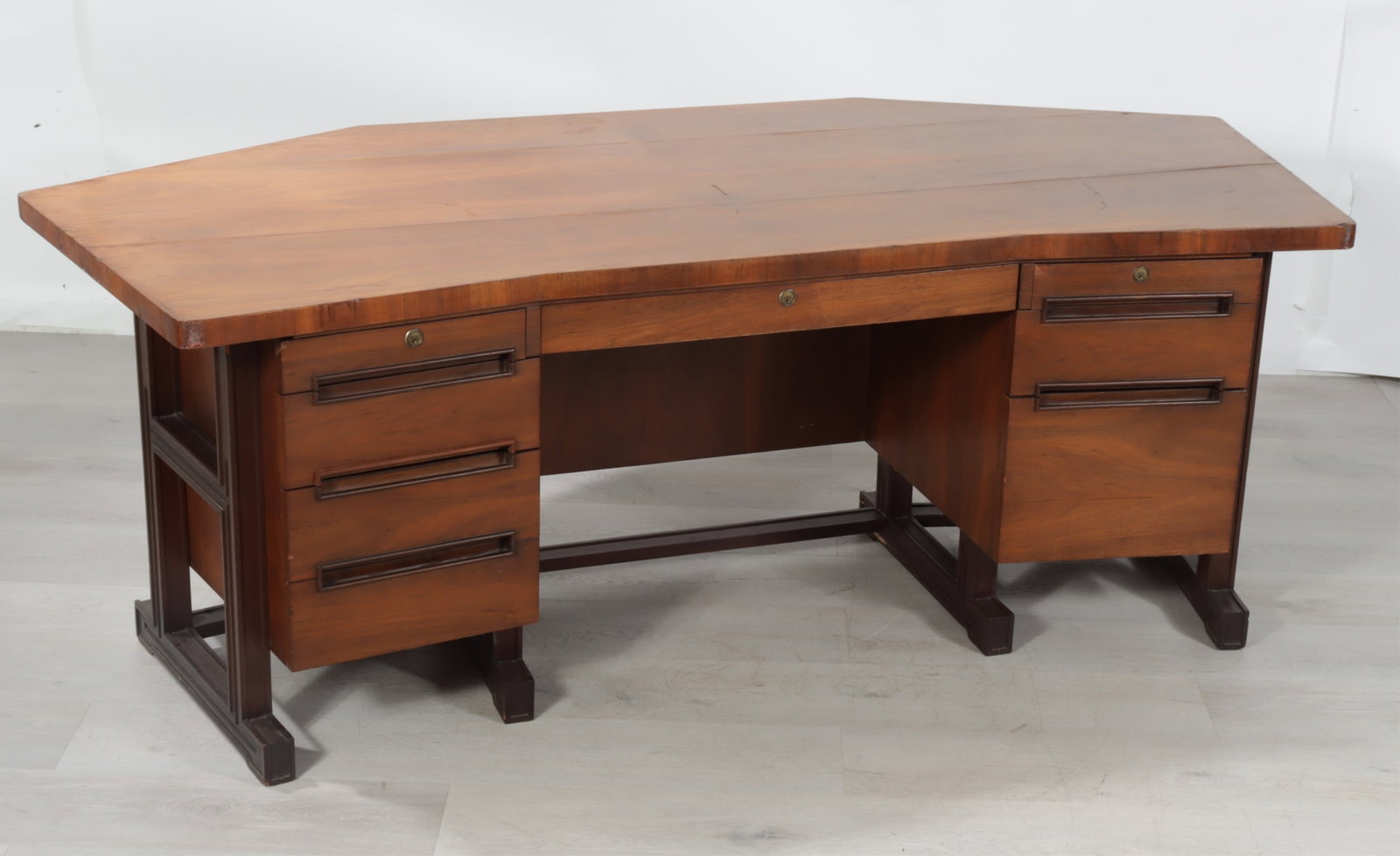 Mid-Century Mahogany Executive Desk (1 of 11)