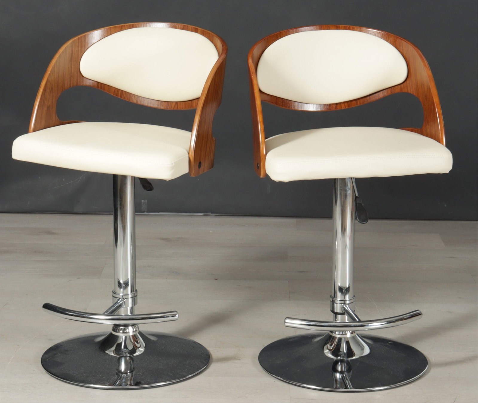 4 Modern Adjustable Height Bar/Counter Stools - 2