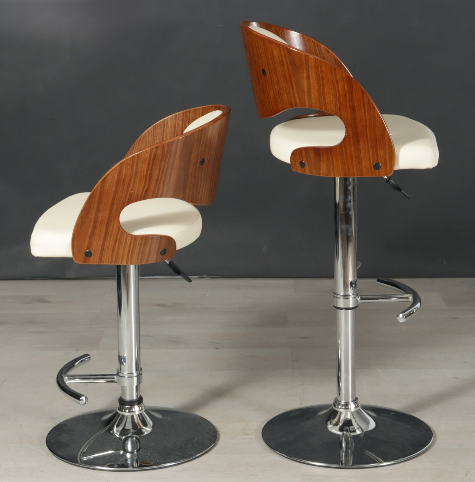 4 Modern Adjustable Height Bar/Counter Stools - 3
