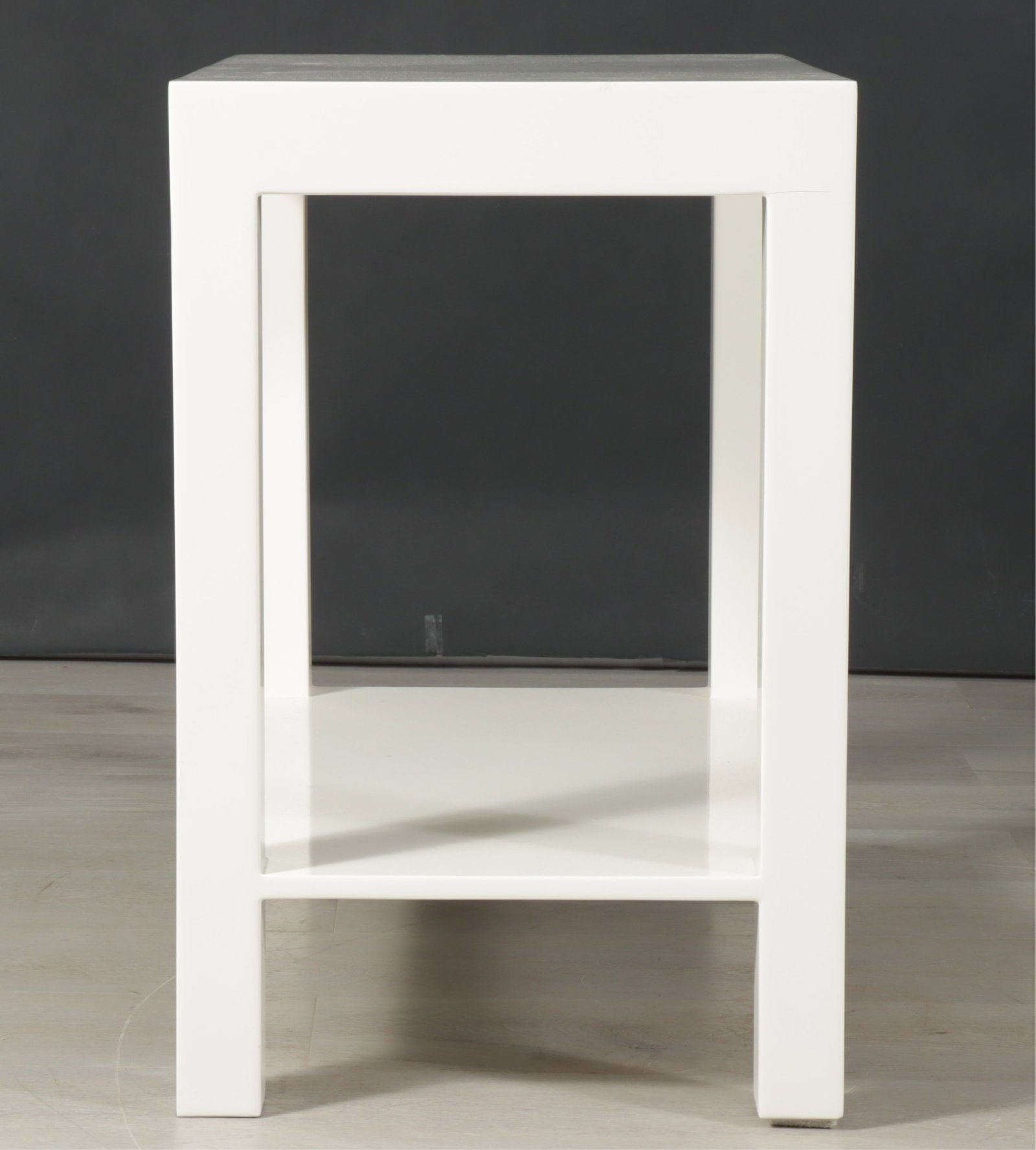 White Lacquer Side Table - 4