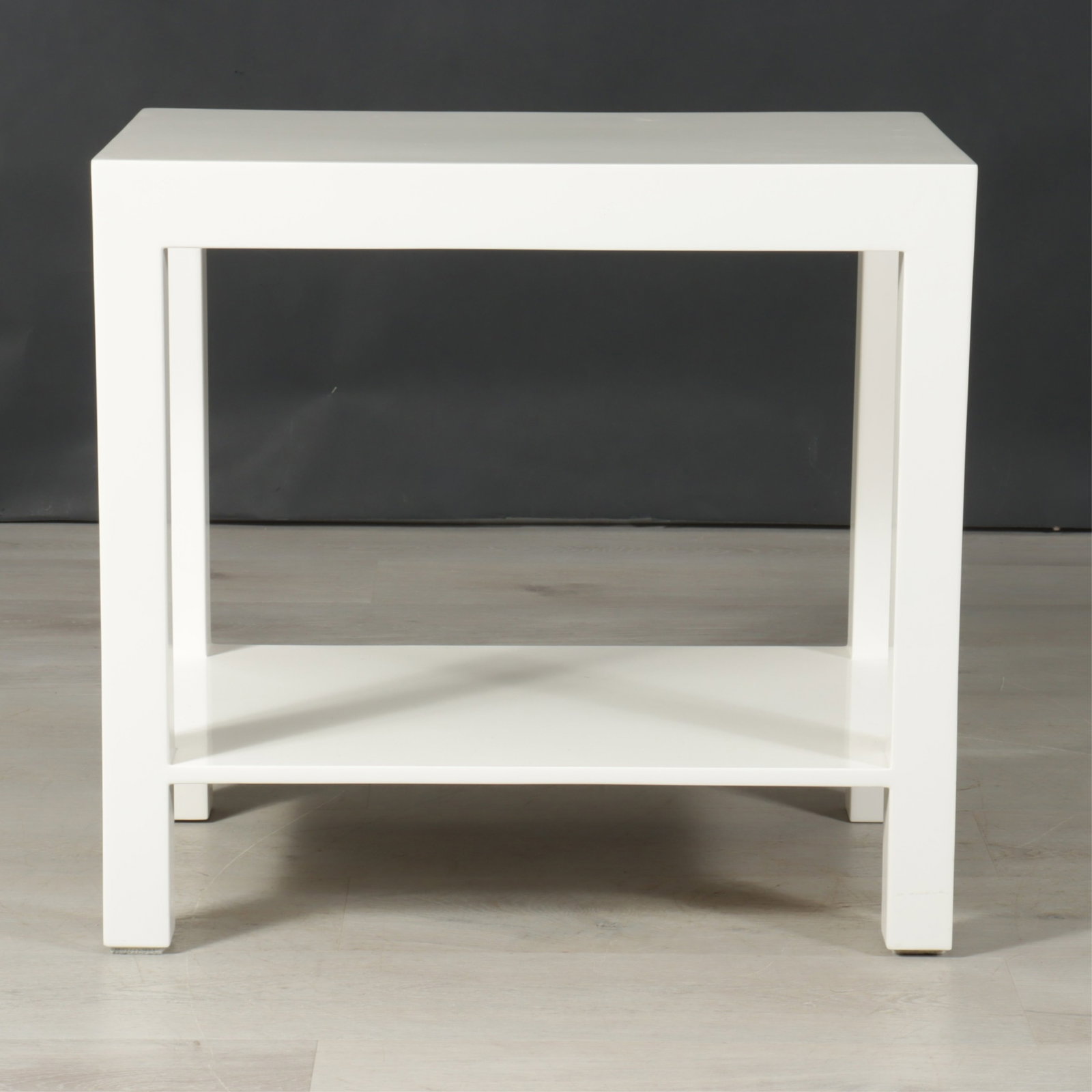 White Lacquer Side Table - 5