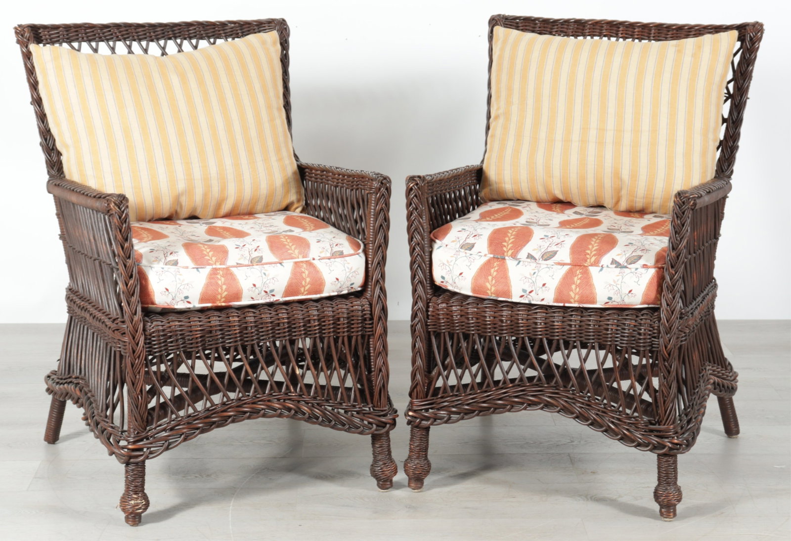 Brenda Antin Pair of Wicker Armchairs (1 of 15)