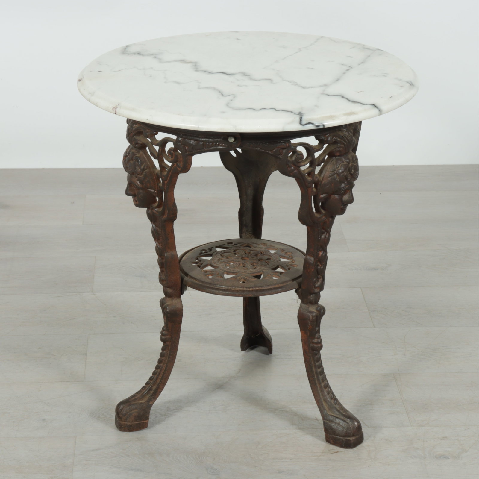 Cast Iron Marble Top Bistro Table (1 of 10)
