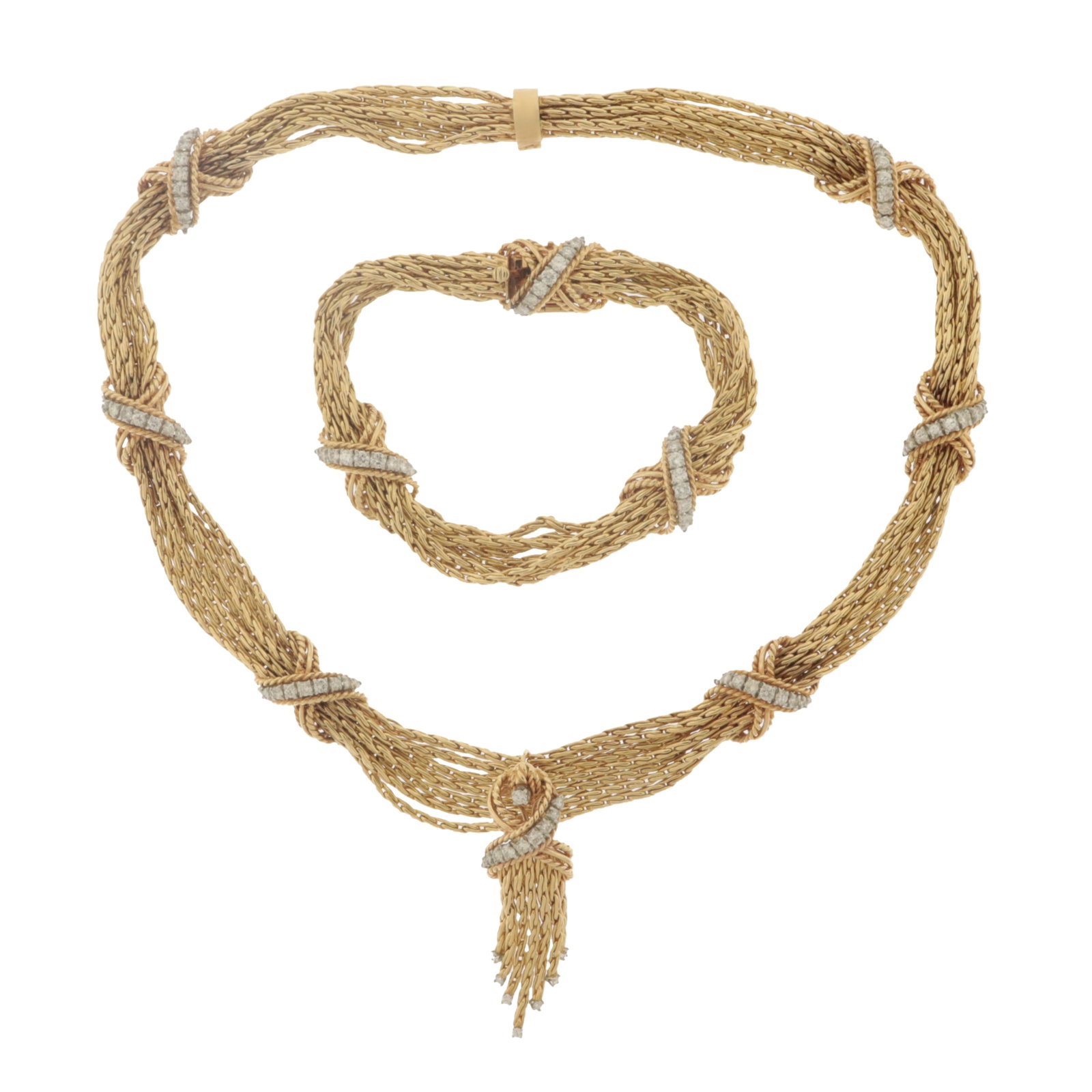 David Friedman & Sons 14K Gold Necklace & Bracelet (1 of 6)