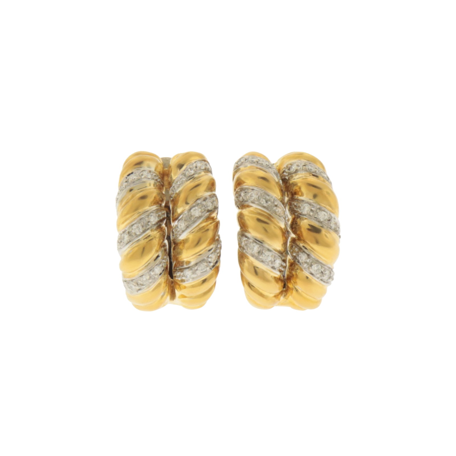 Pair Van Cleef and Arpels 18K & Diamond Earrings (1 of 4)
