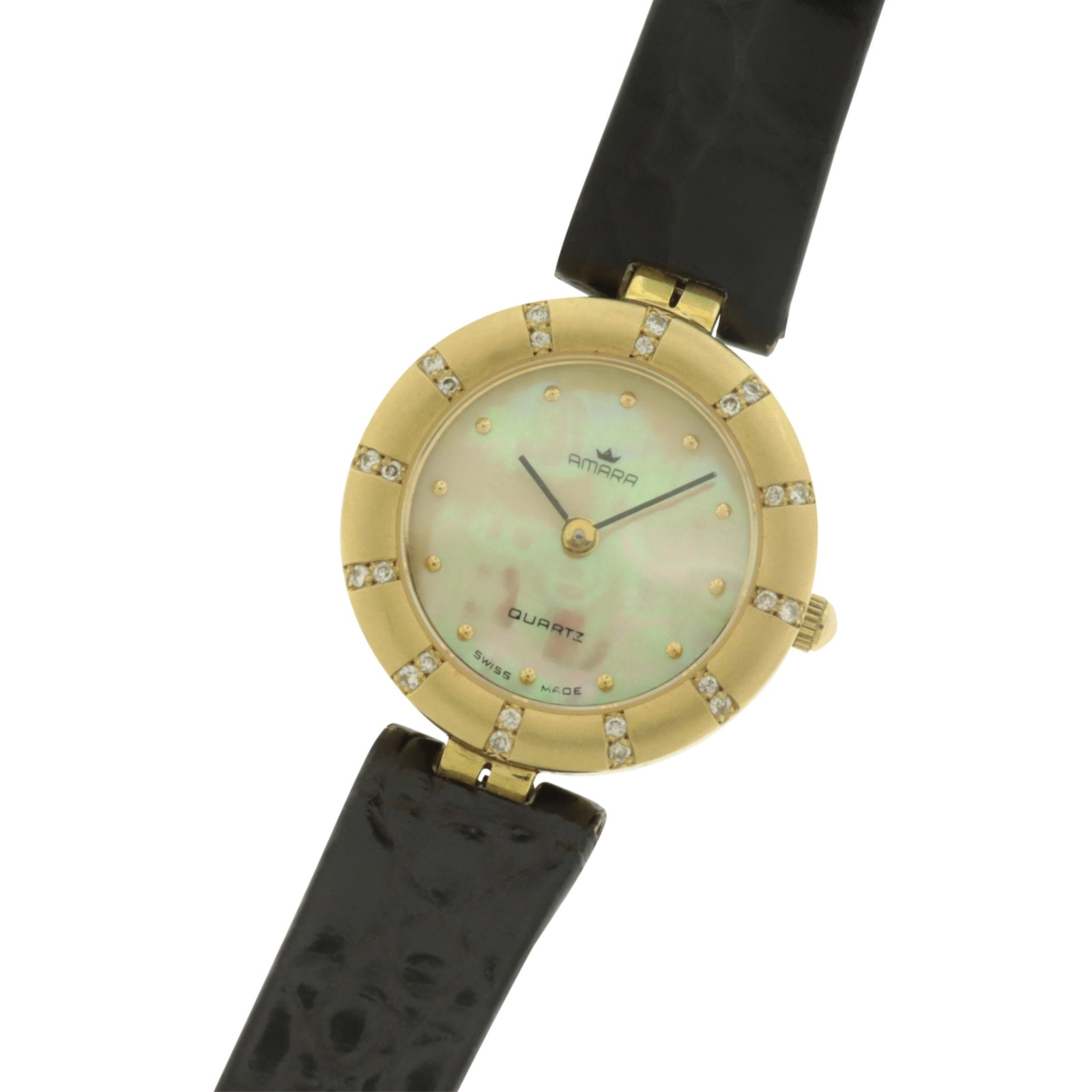 Amara 14K Gold and Diamond Lady's Wristwatch (1 of 7)