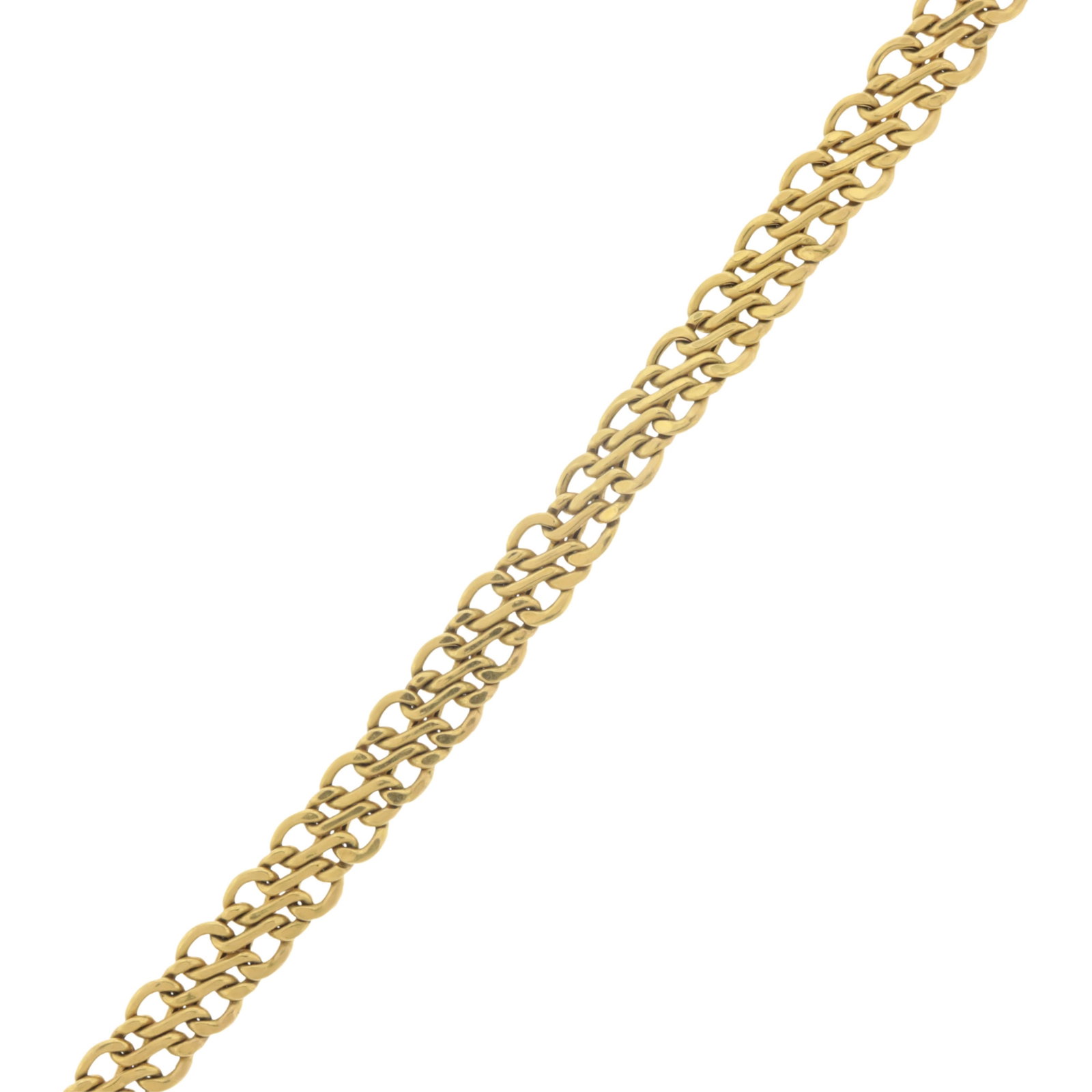 Milor Italian 18K Gold Bracelet: Vintage Milor Italian 18k yellow gold modified curb link bracelet. Stamped Milor / Italy / 18K. Weighing 6.3 grams. 7 3/8" long Property from a Litchfield County collection