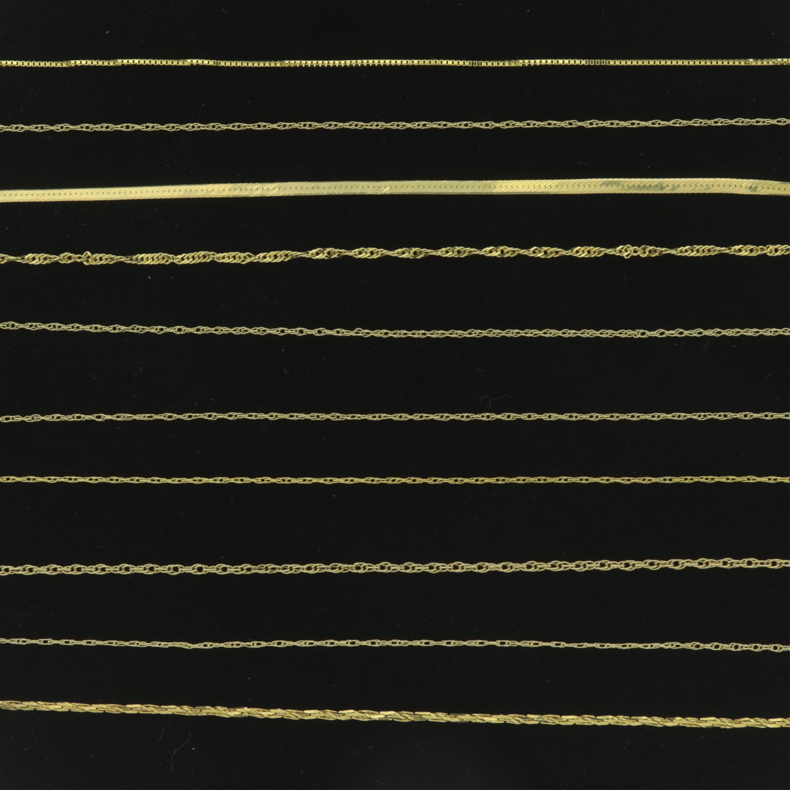 Group of 14K Gold Dainty Chain Necklaces (1 of 6)