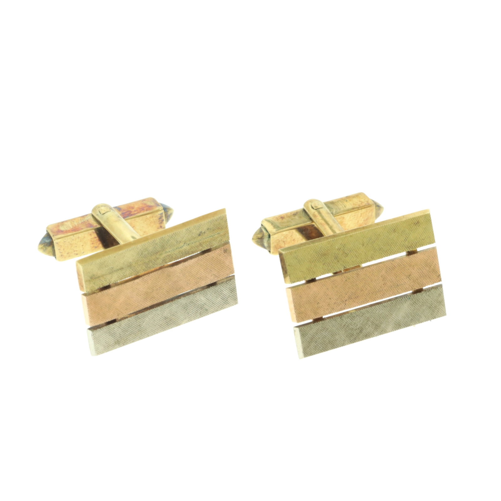 Pair of 14K Tri-Color Cufflinks (1 of 4)