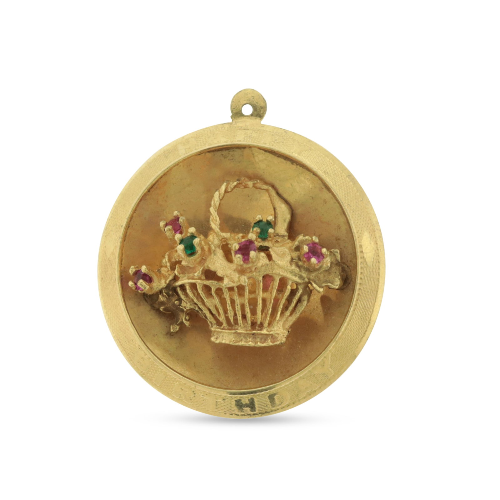 Vintage 14K Flower Basket Charm (1 of 5)