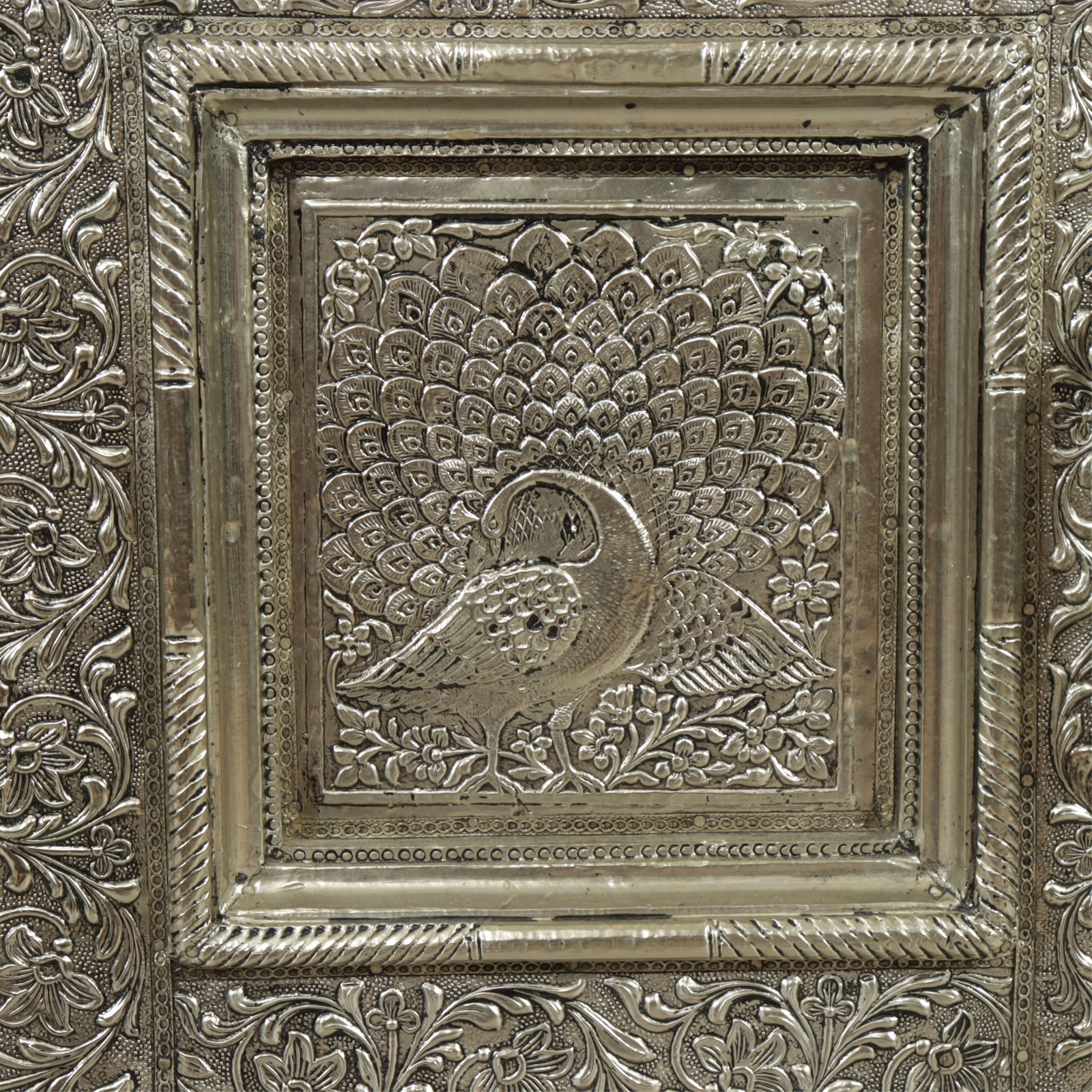 Indian Repousse Veneered Sideboard - 4