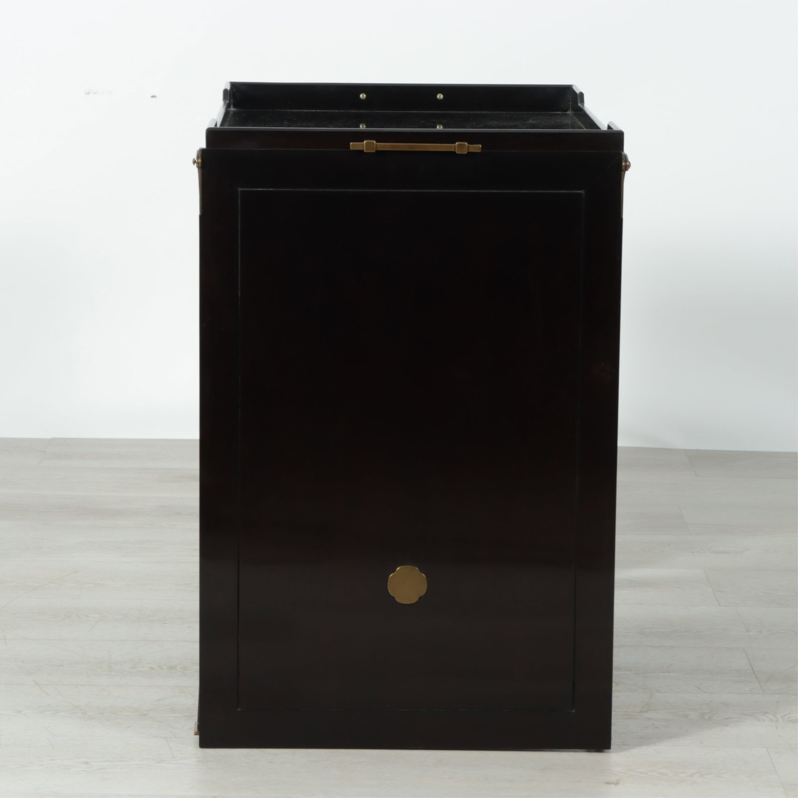 Baker Black Lacquer Folding Campaign Table - 4
