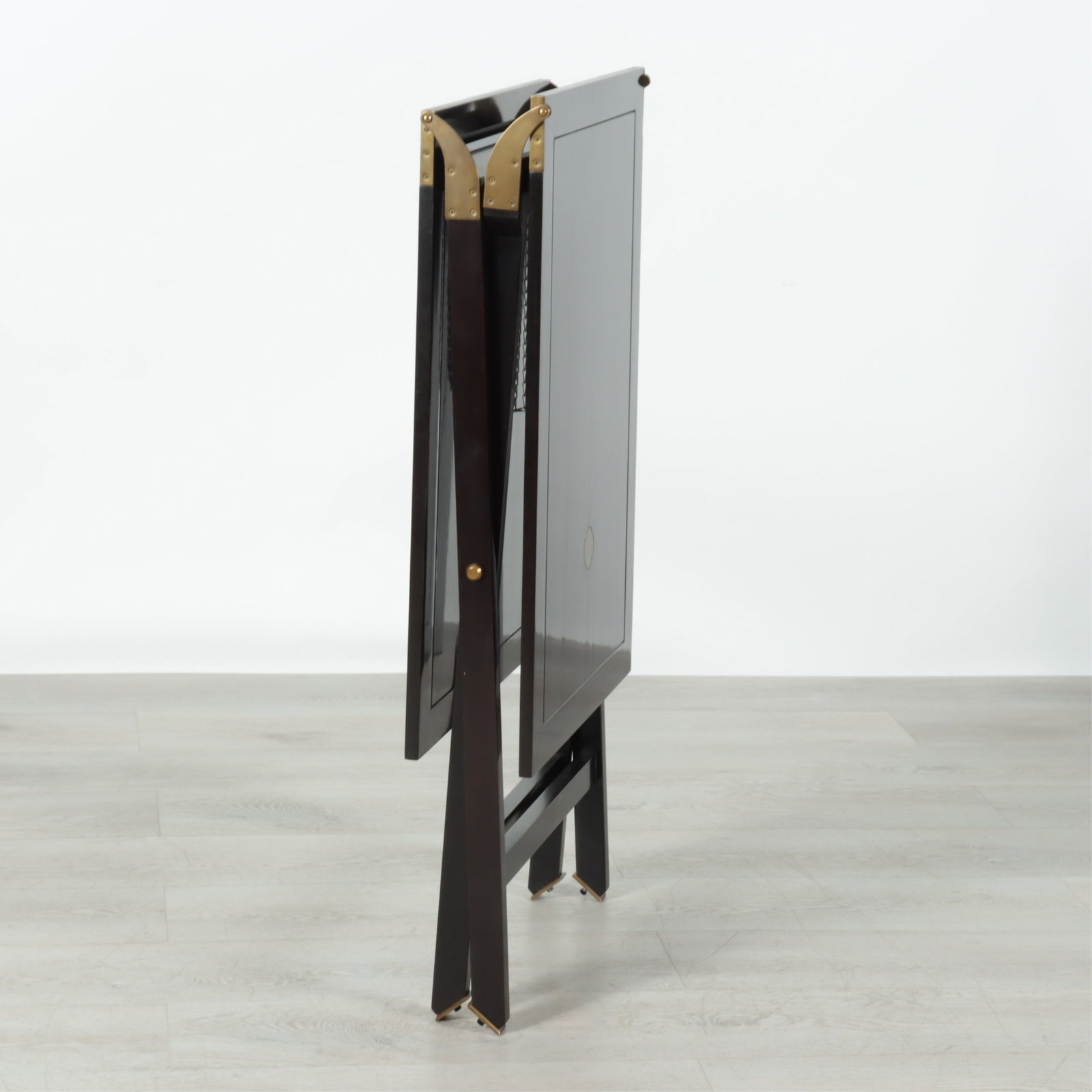 Baker Black Lacquer Folding Campaign Table - 8