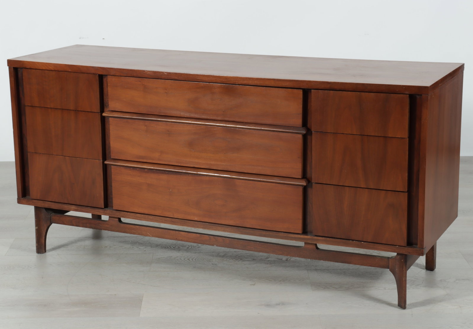 Kent Coffey Predicta Walnut Dresser: Kent Coffey Predicta Walnut Dresser 30.5" H x 64" W x 19" D